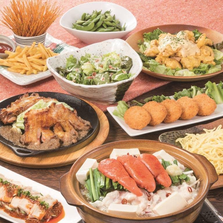 【鳥メロの冬限定宴会メニュー】<br>めんたいもつ鍋コースの画像