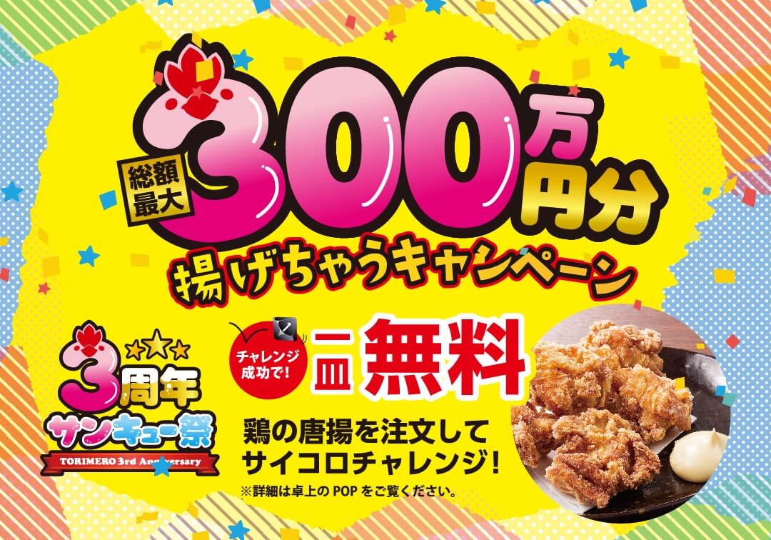 鳥メロ_から揚げ300万円分_キャンペーン