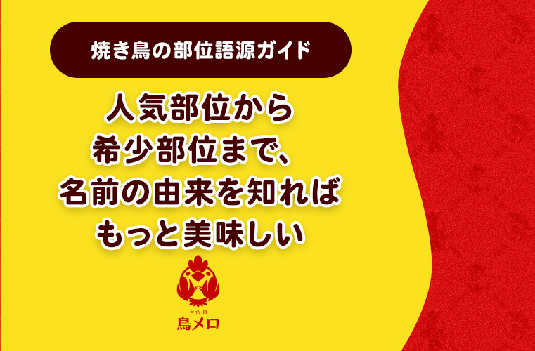 【焼き鳥の部位語源ガイド】人気部位から希少部位まで、名前の由来を知ればもっと美味しい