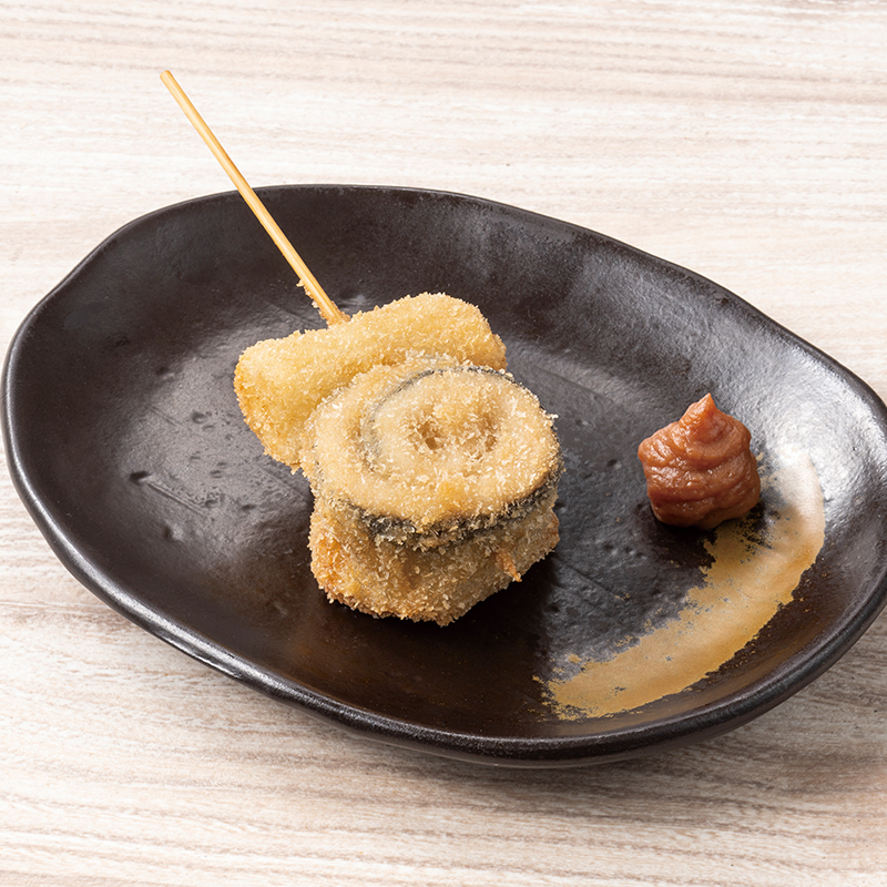 秋刀魚の梅しそ串揚げ