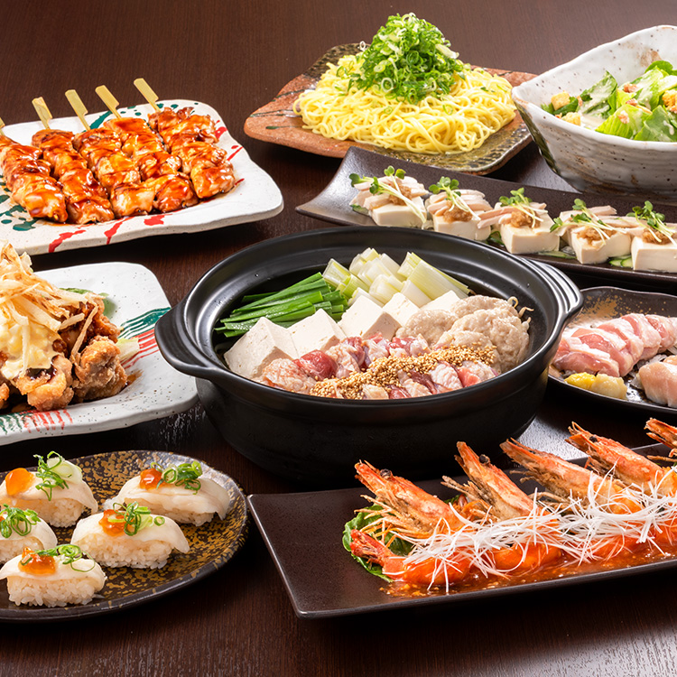 【名古屋コーチンの水炊き】冬コース4500円【全9品2.5H飲み放題付】