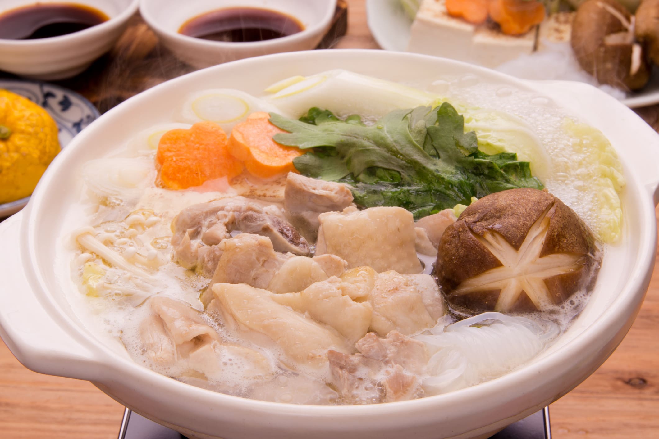 水炊き白濁スープ