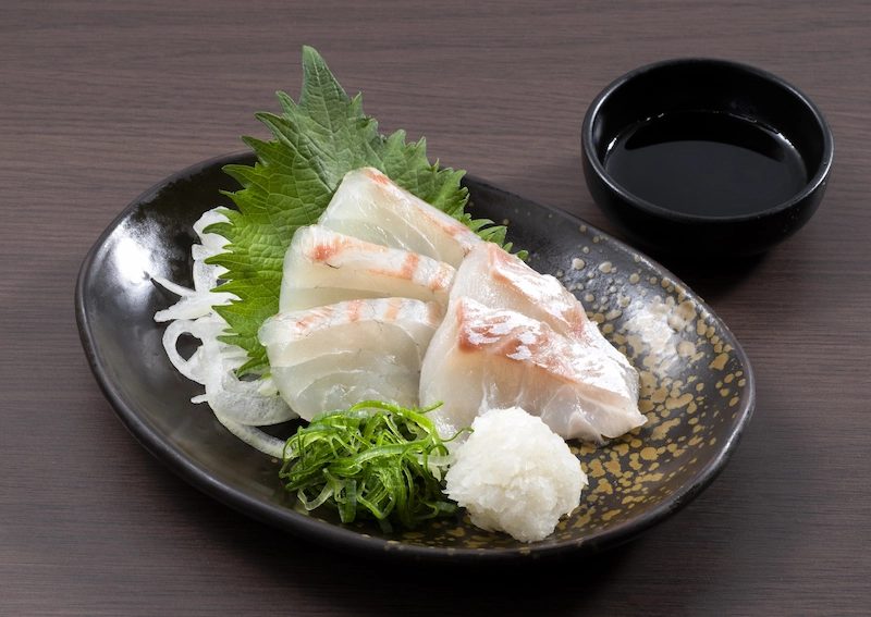 愛媛県産真鯛の刺身～おろしポン酢～