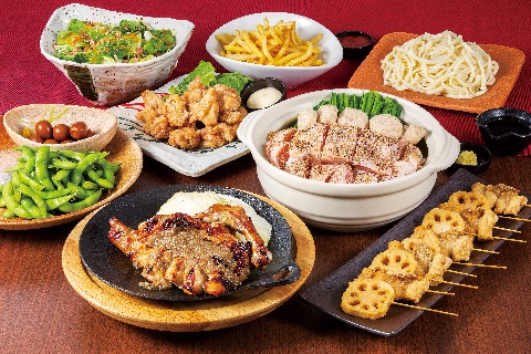 徳山の焼き鳥居酒屋「三代目鳥メロ」で各種宴会や飲み会に最適なコース料理の画像